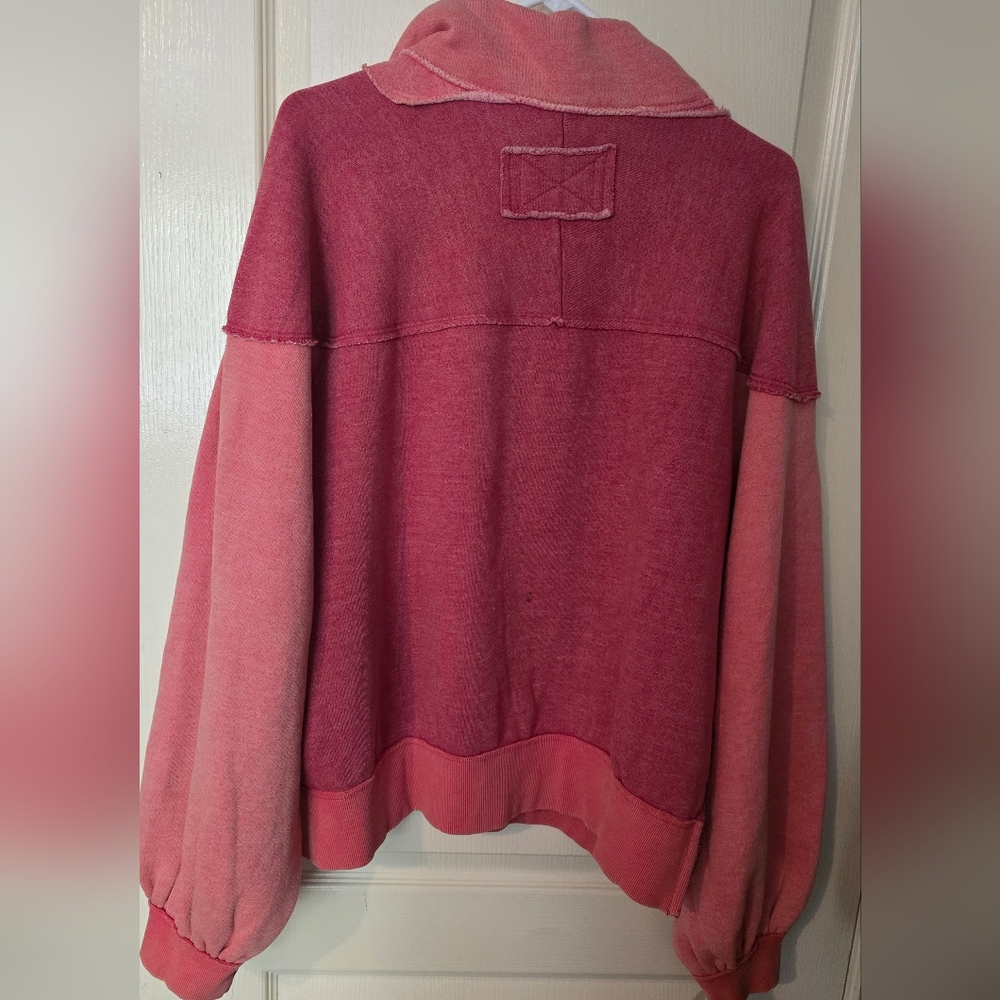 We The Free Two-Tone Pink Cowl Neck Sweater - Picture 6 of 9